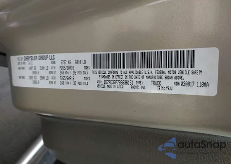 2011 Ram Dakota Bighorn/Lonestar z USA, uszkodzony, nr VIN 1D7RE3GP7BS636151